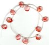 1 10x12mm Cherry Quartz Faceted Flat Drop